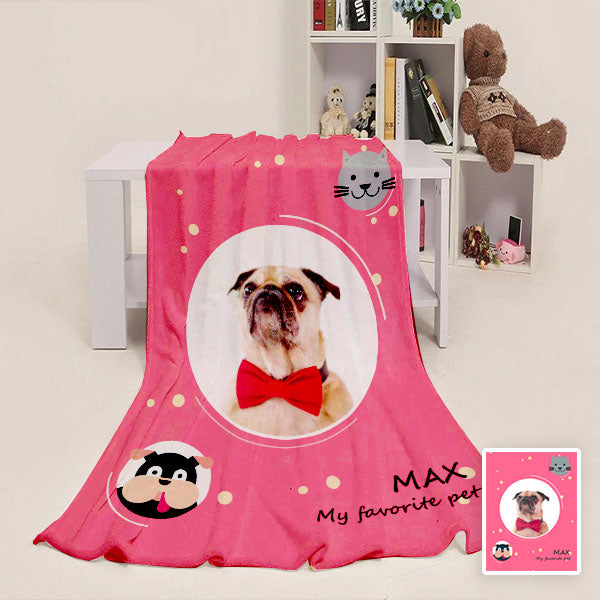 Custom Personalized Fleece Blanket with Picture/Photo Printing