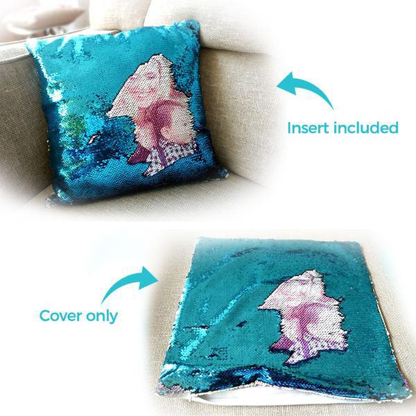 Custom Sequin Throw Pillow with Photo