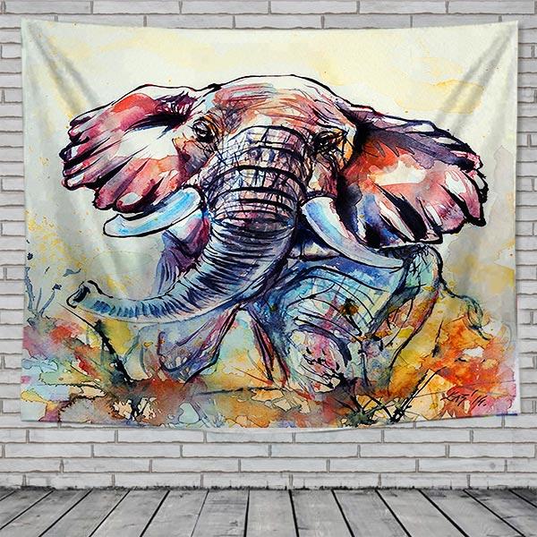 Elephant Tapestry - Elephant wall tapestry