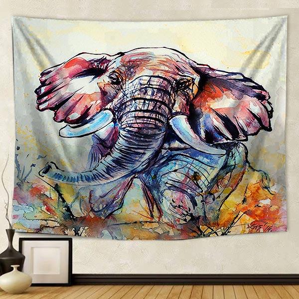 Elephant Tapestry - Elephant wall tapestry