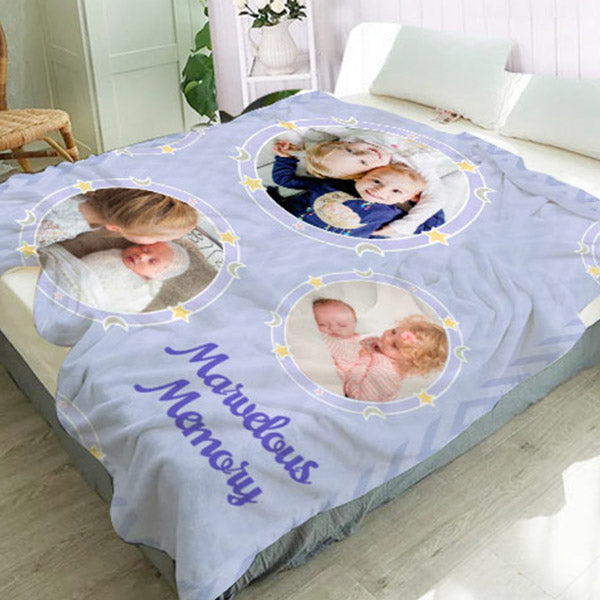 Custom Personalized Fleece Blanket with Picture/Photo Printing