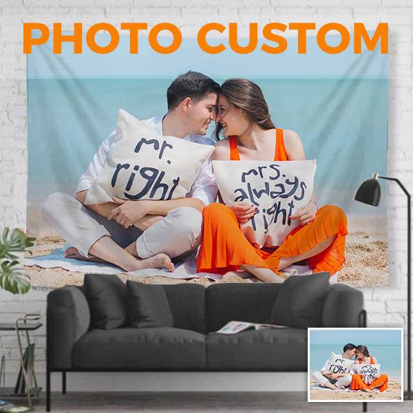 Custom Tapestry From Photo - Personalized Wall Tapestry Printing