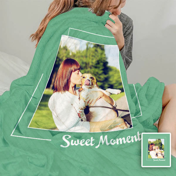Custom Personalized Fleece Blanket with Picture/Photo Printing