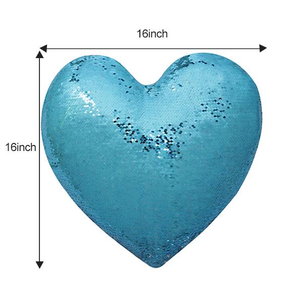 Heart Shaped Sequin Pillow with Photo